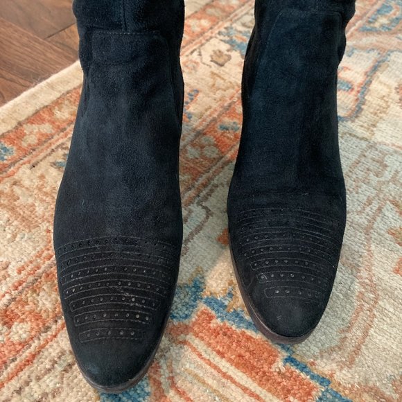 Prada black suede leather western boots - Picture 8 of 9